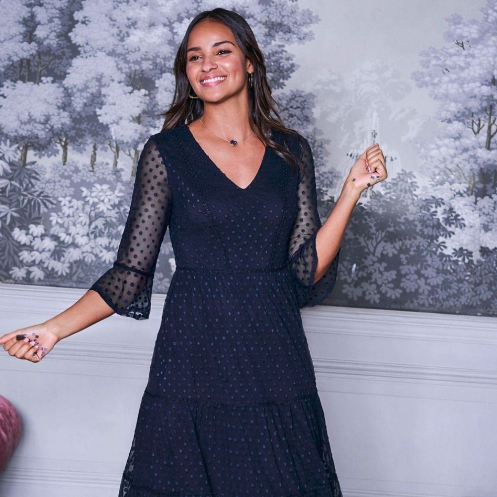 Boden Navy Tulle dress